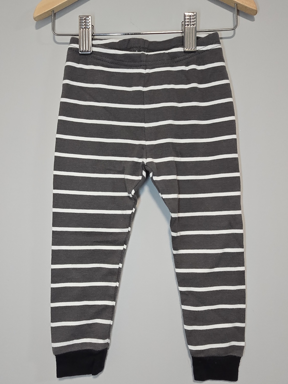 Carter's Gray & White Striped Leggings